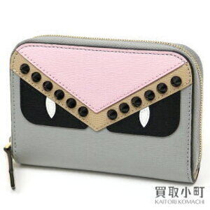 Fendi Bugs Monster Crayon Zip Around Wallet Multicolor Black Eyes Coin Card